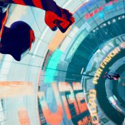 Spider-Man 2099 (Oscar Isaac) and Miles Morales (Shameik Moore) in Columbia Pictures and Sony Pictures Animation's SPIDER-MAN: ACROSS THE SPIDER-VERSE (PART ONE).