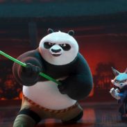 (from left) Po (Jack Black) and Zhen (Awkwafina) in Kung Fu Panda 4 directed by Mike Mitchell.