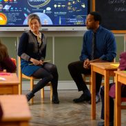 (from left) Bridget Jones (Renée Zellweger) and Mr. Walliker (Chiwetel Ejiofor) and  in Bridget Jones: Mad About the Boy, directed by Michael Morris.